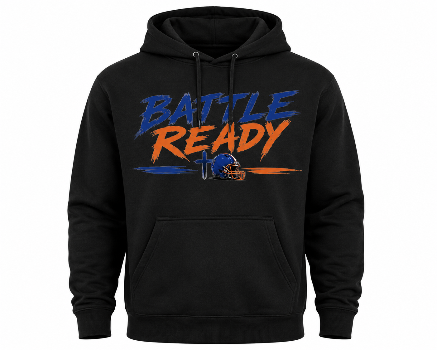 Battle Ready Blue graphic hoodie