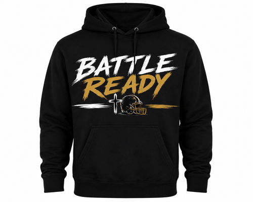Battle Ready Blue graphic hoodie
